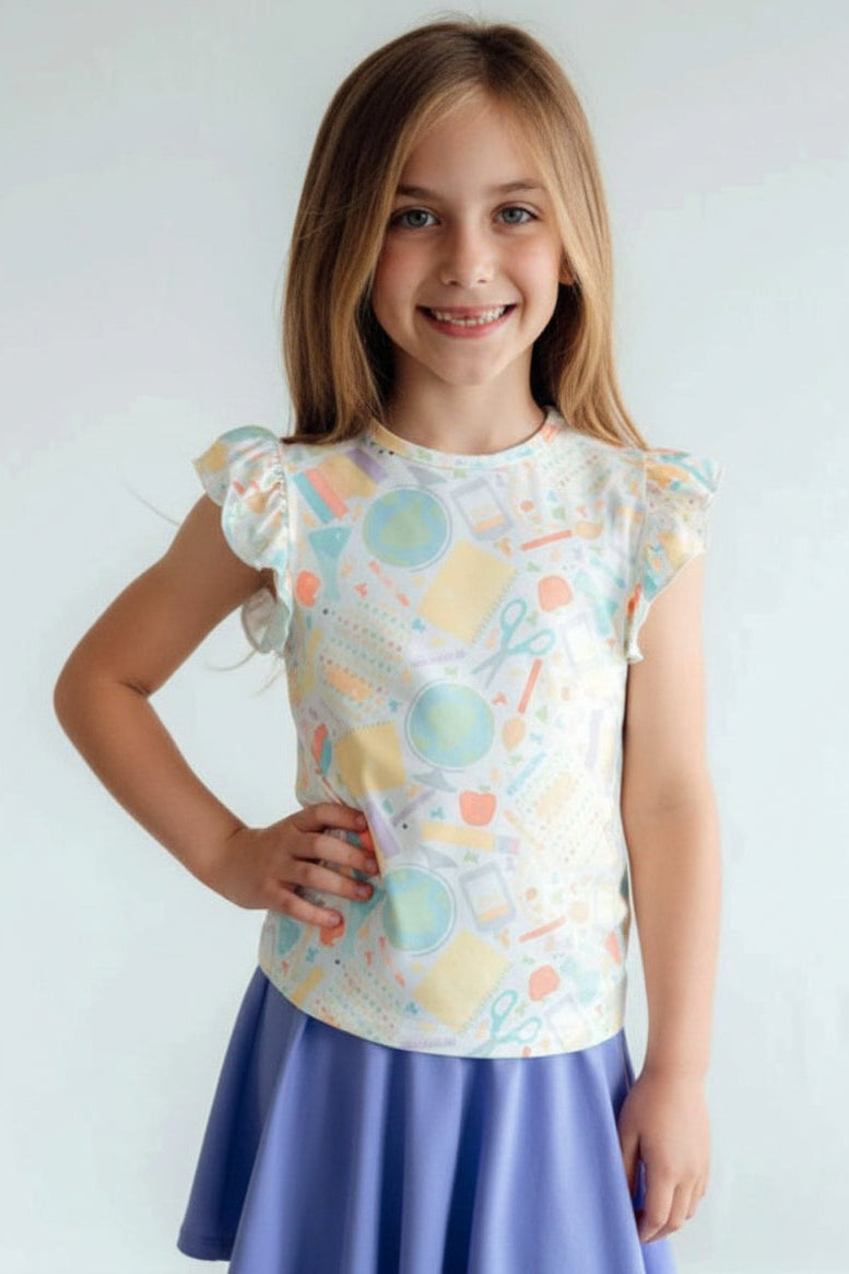 Campus Cutie S/S Ruffle Tee