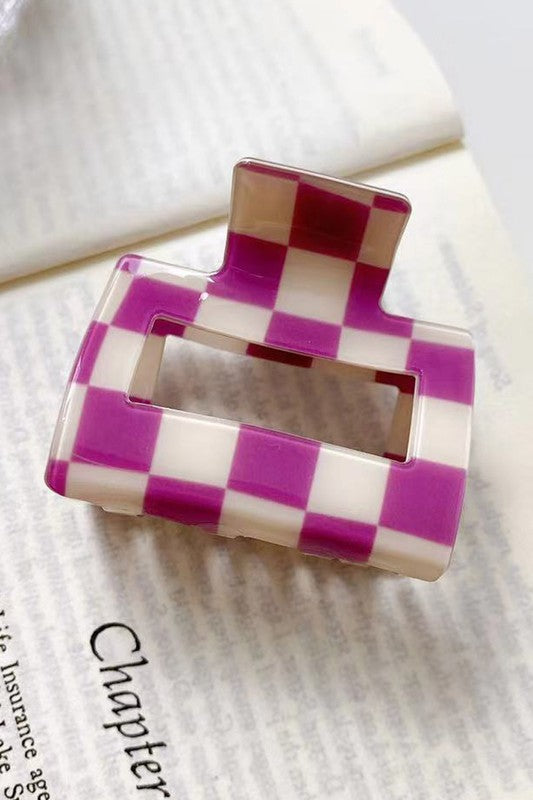 Checkered Hair Clip