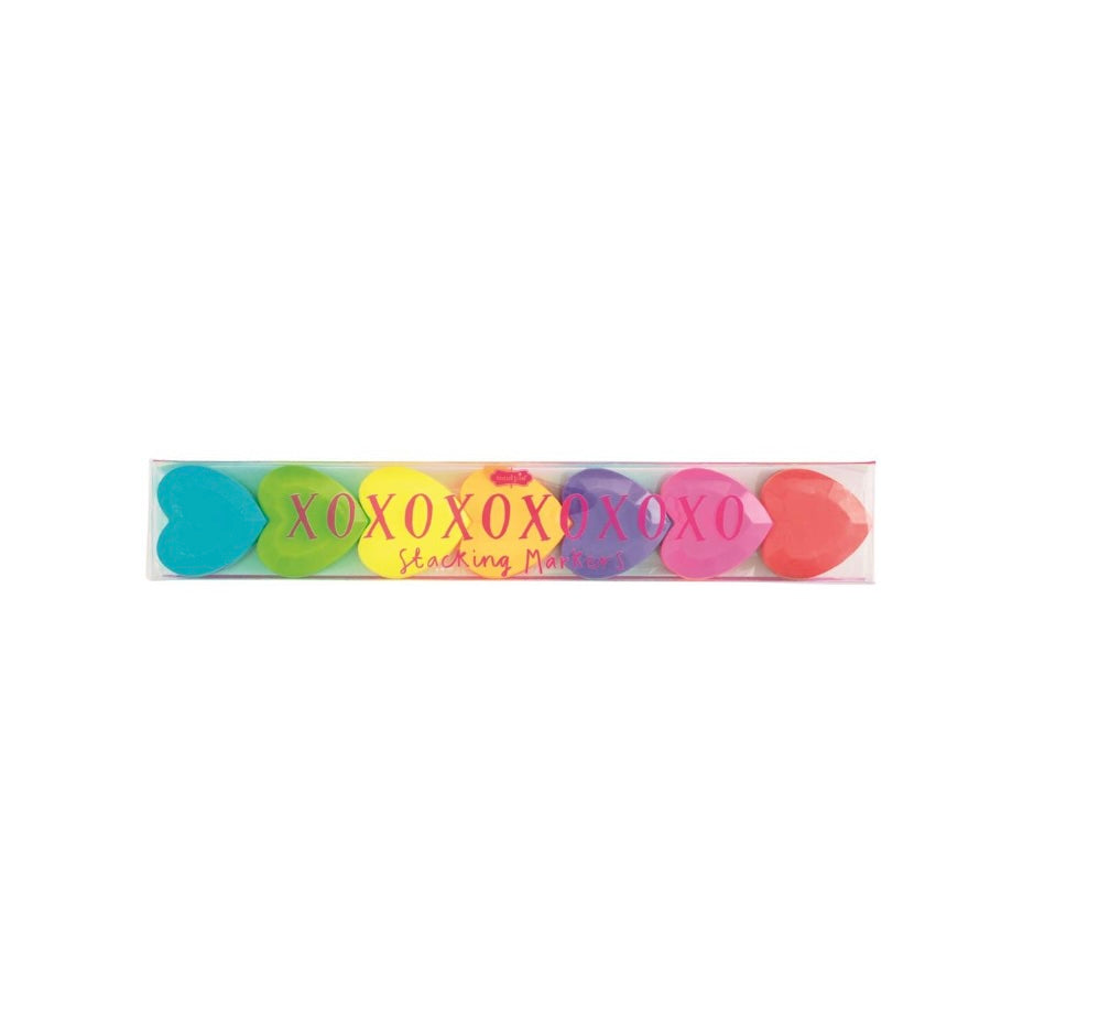 Clear Heart Stacking Marker Set