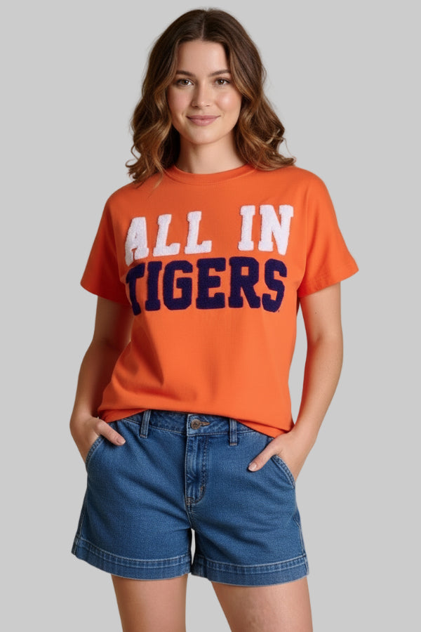 All In Tigers Chenille Shirt | Clemson