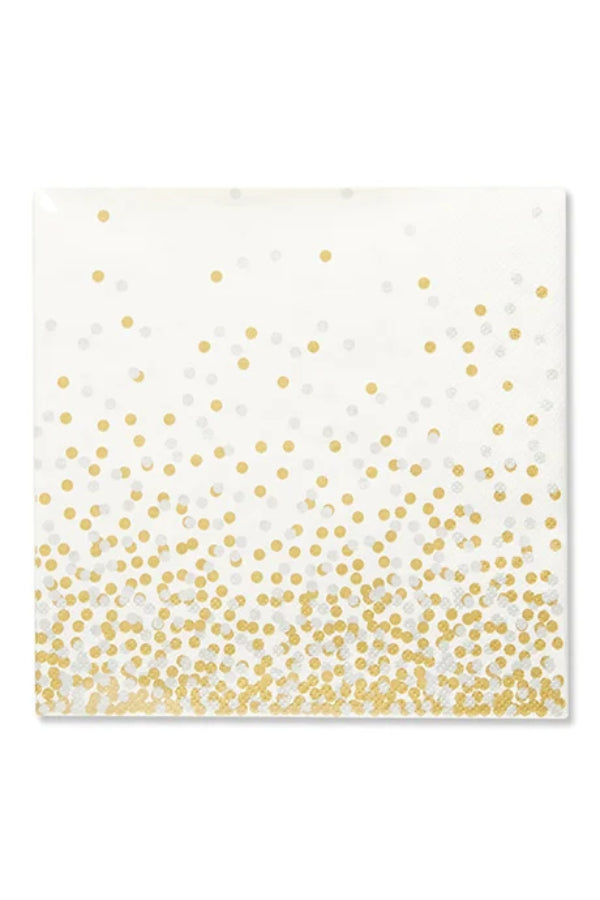 Metallic Confetti Cocktail Napkin  | 20ct