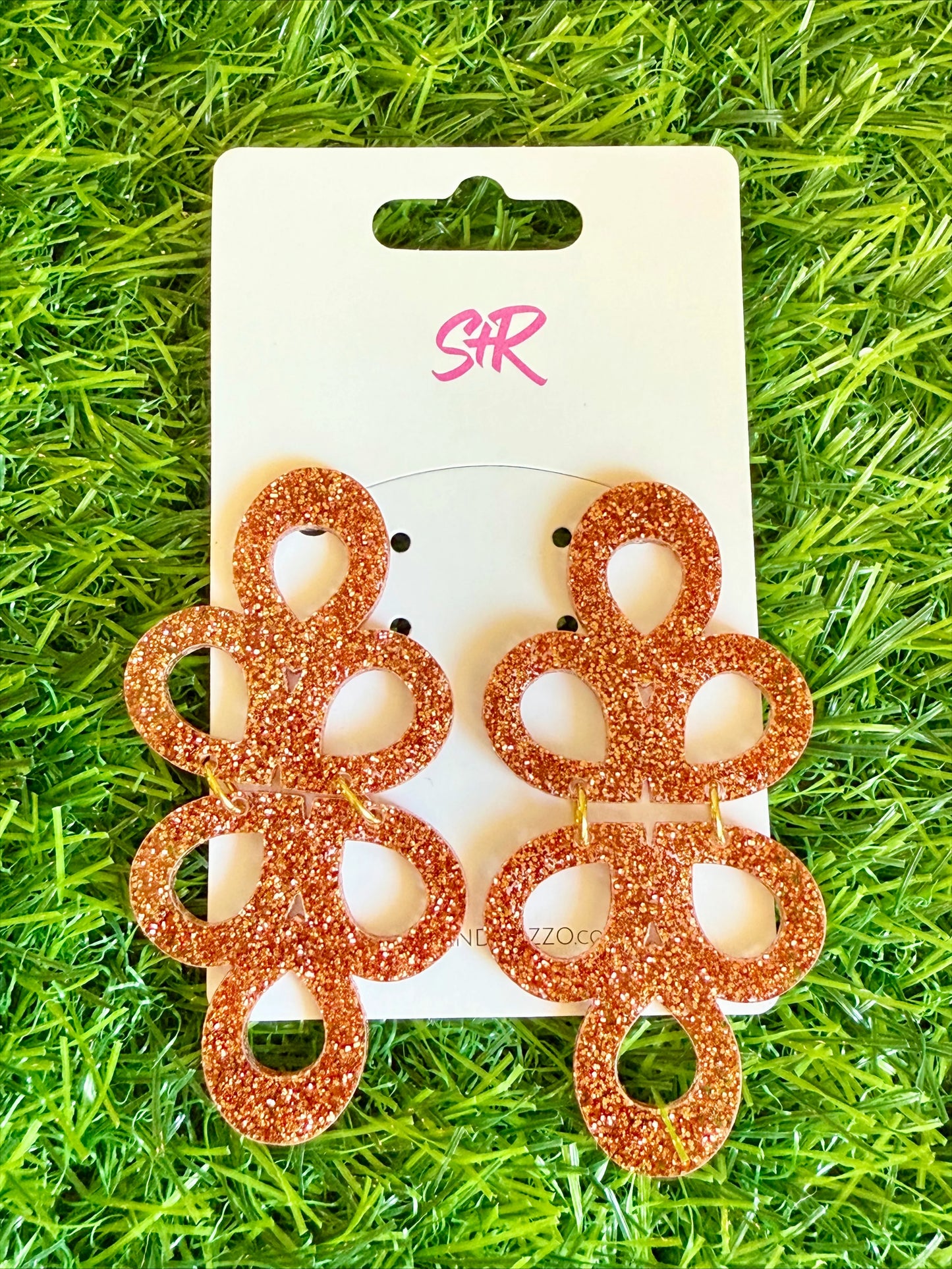 Copper Glitter Janey Earrings