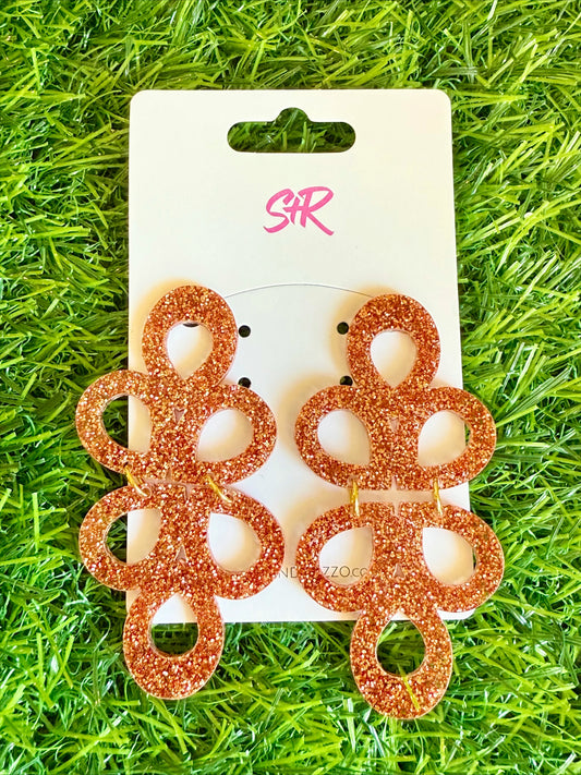 Copper Glitter Janey Earrings