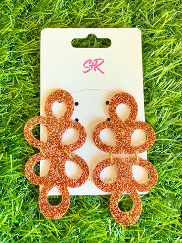 Copper Glitter Janey Earrings