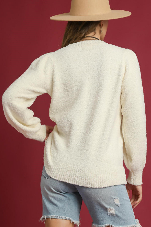 Cream Cozy Crew Neck Sweater