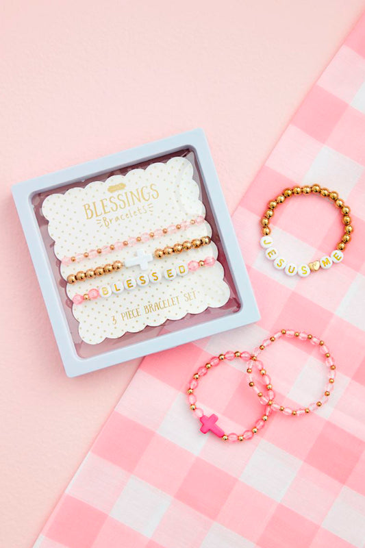 Girls Cross Beaded Bracelets