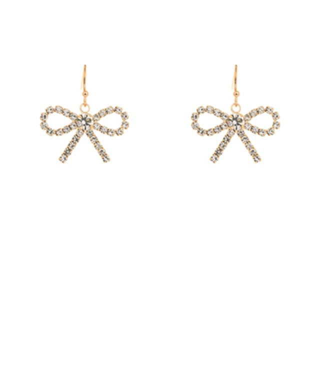 Crystal Bow Earrings