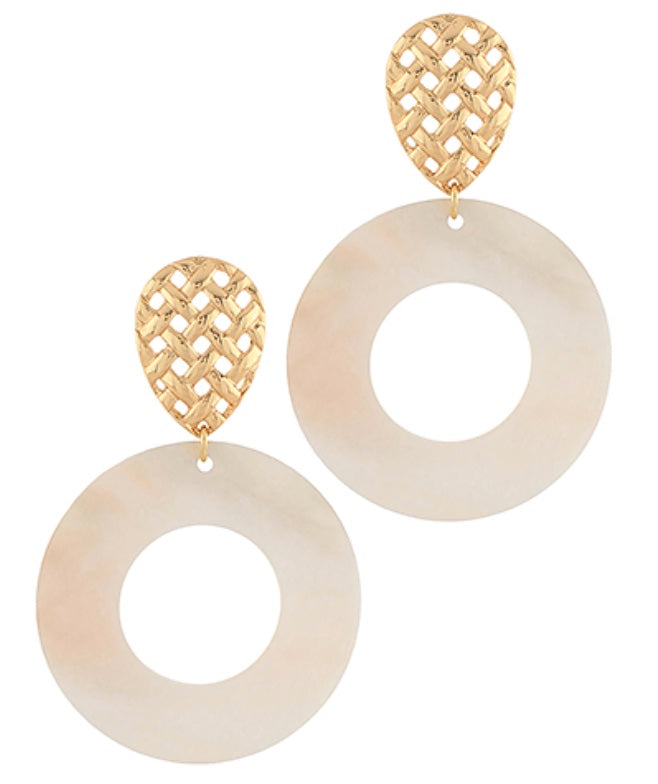 Mother Of Pearl Drop Earrings