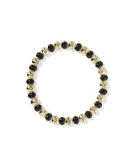 Daphne Enamel Stretch Bracelet GOLD BLACK ENAMEL