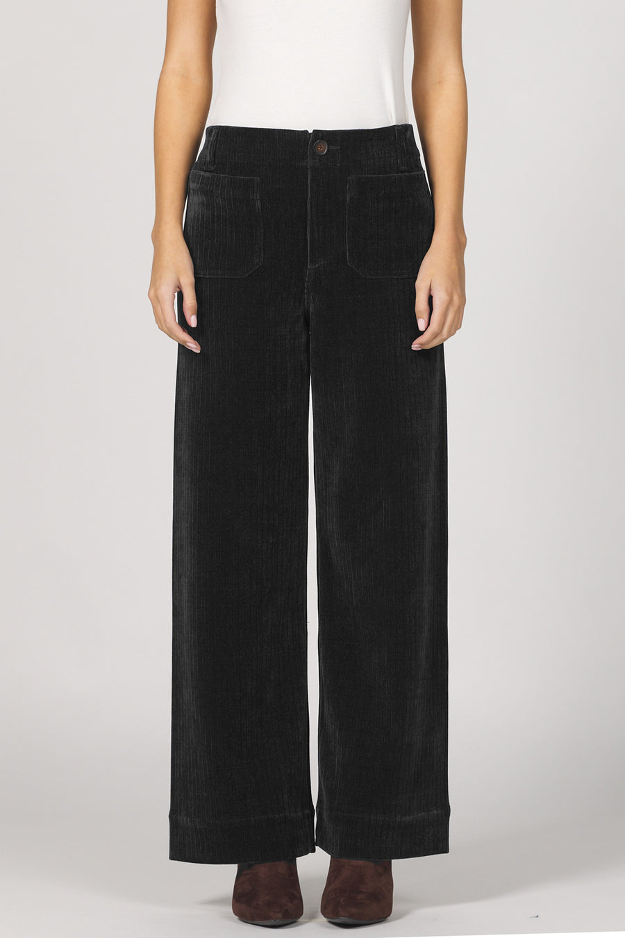 Audrety High Rise Wide Leg Corduroy Pants