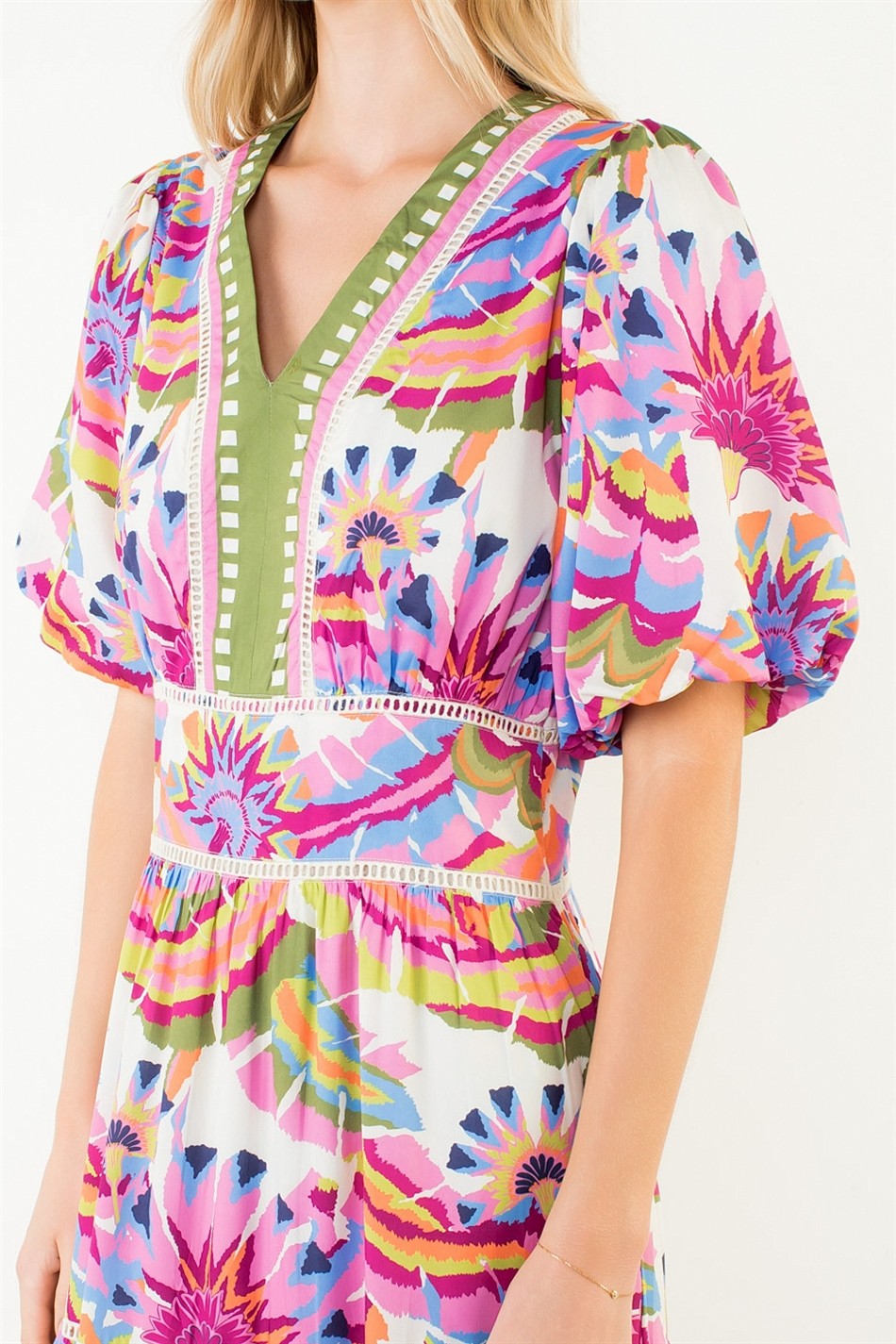 THML Daisy Tiered Midi Dress