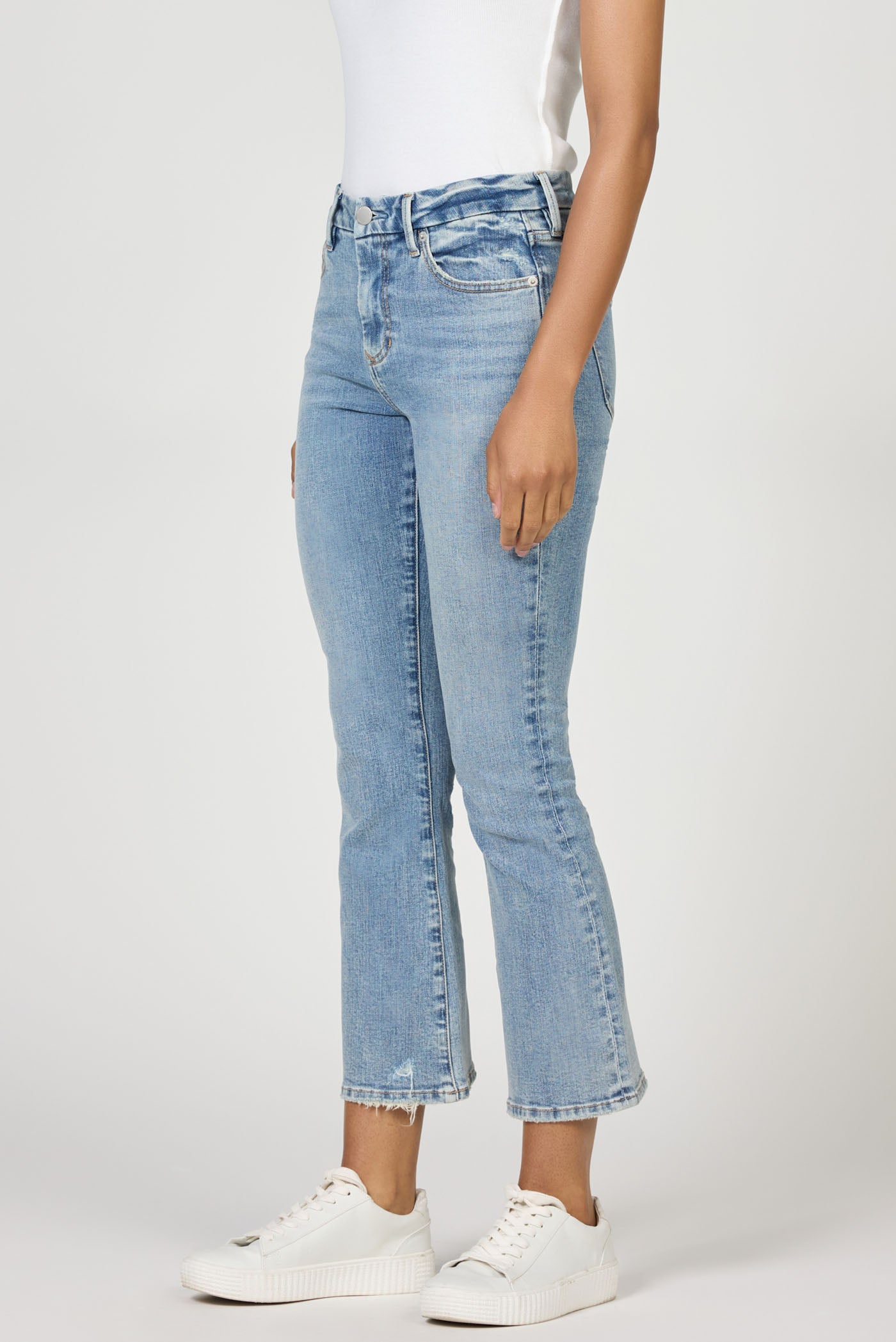 Jeanne Mid Rise Cropped Flare Jeans