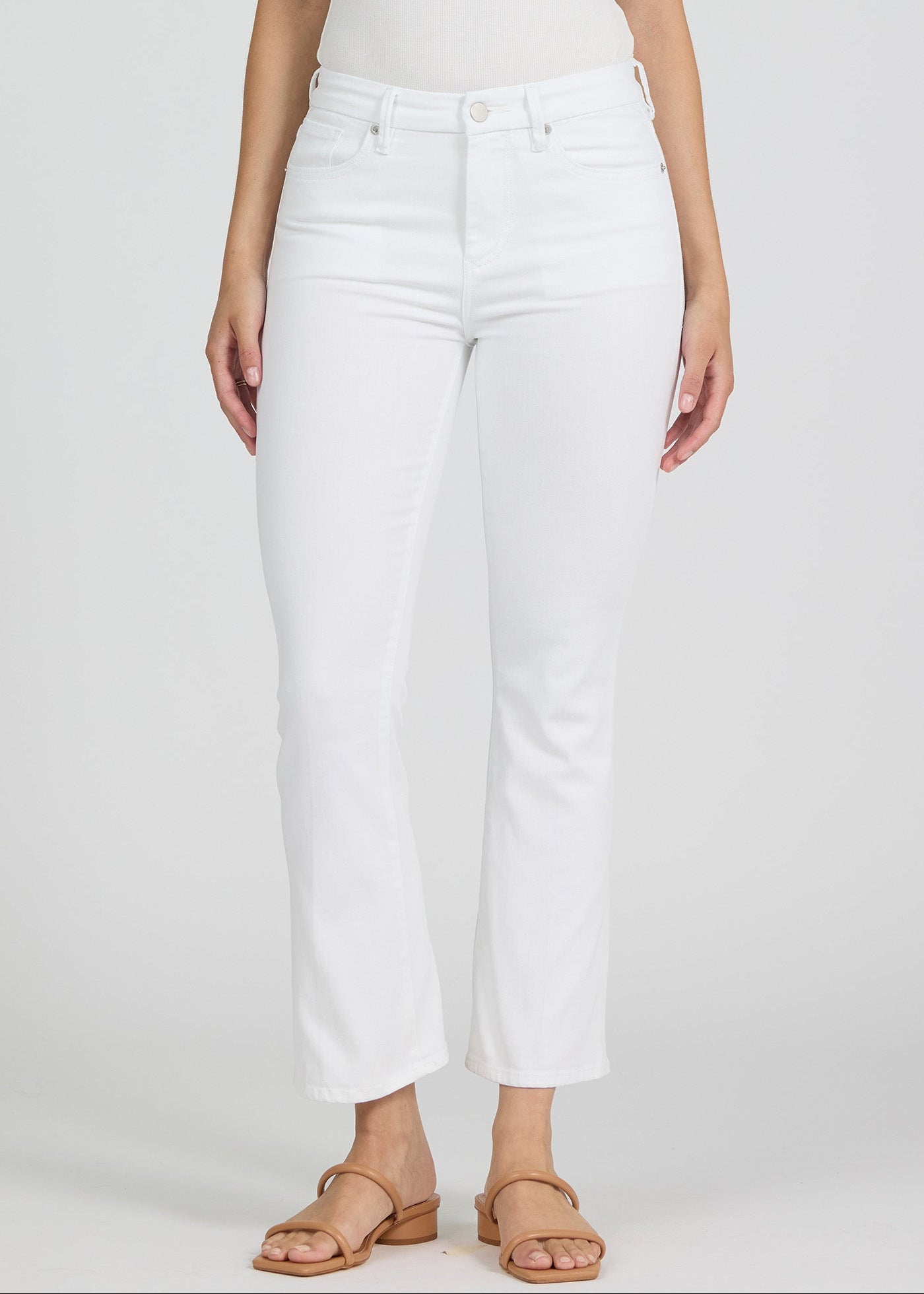 White pants on a white background
