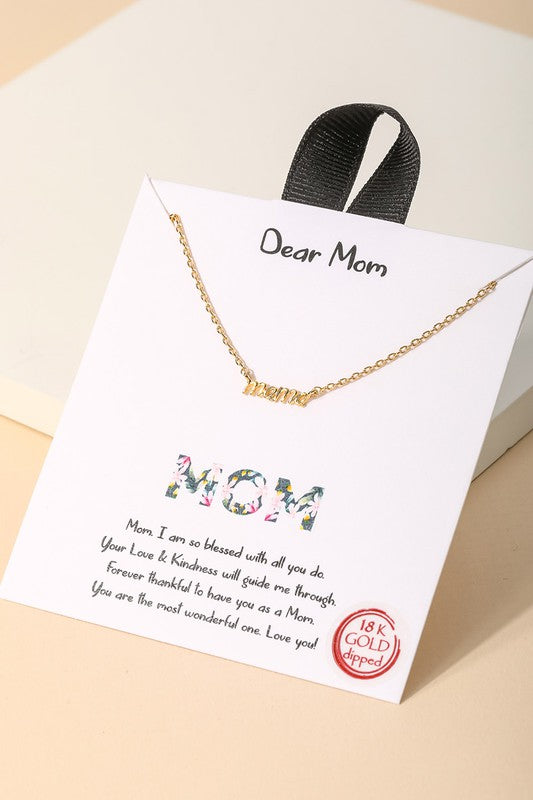 Dear Mama Charm Necklace