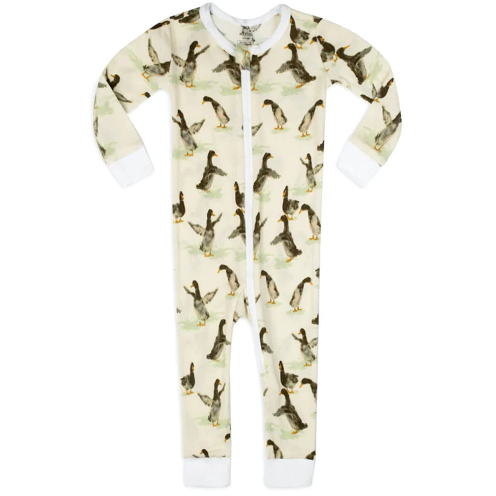 Duck Organic Cotton Zipper Pajama