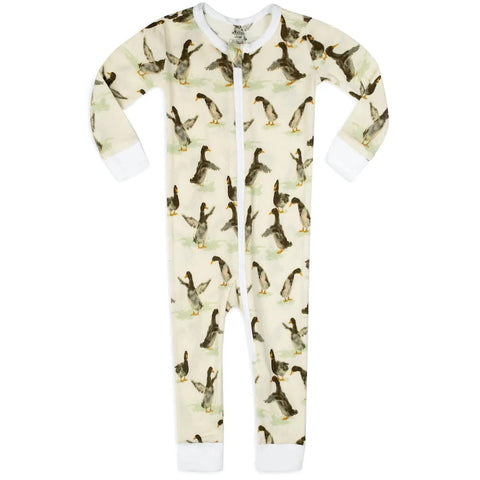 Duck Organic Cotton Zipper Pajama