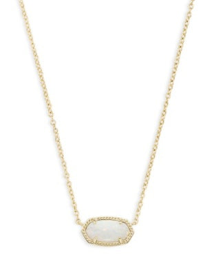 Elisa Short Pendant Necklace Opal