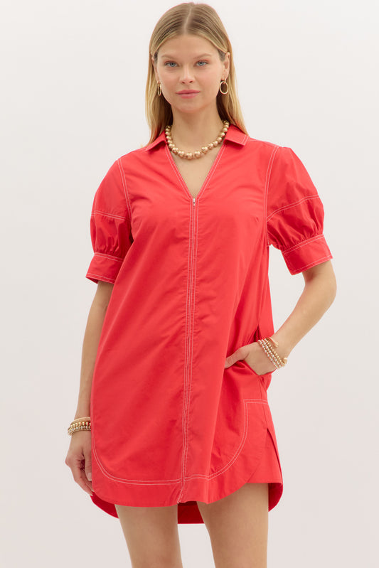 Claire Contrast Stitching Dress