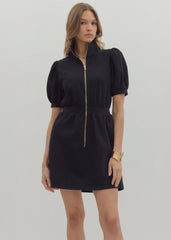 Zip-up Mini Dress