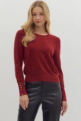 Maggie Button Detail Sweater