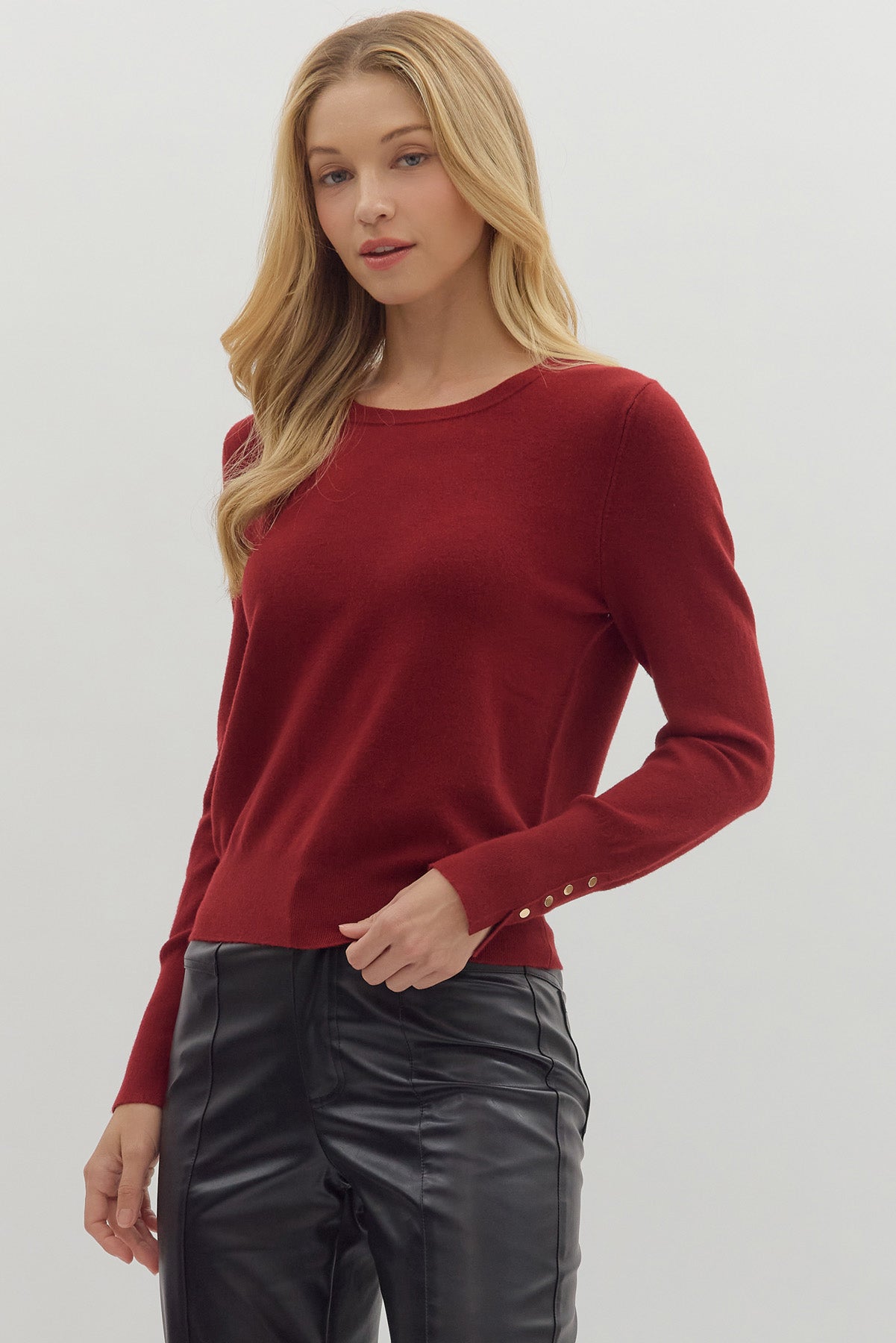 Maggie Button Detail Sweater