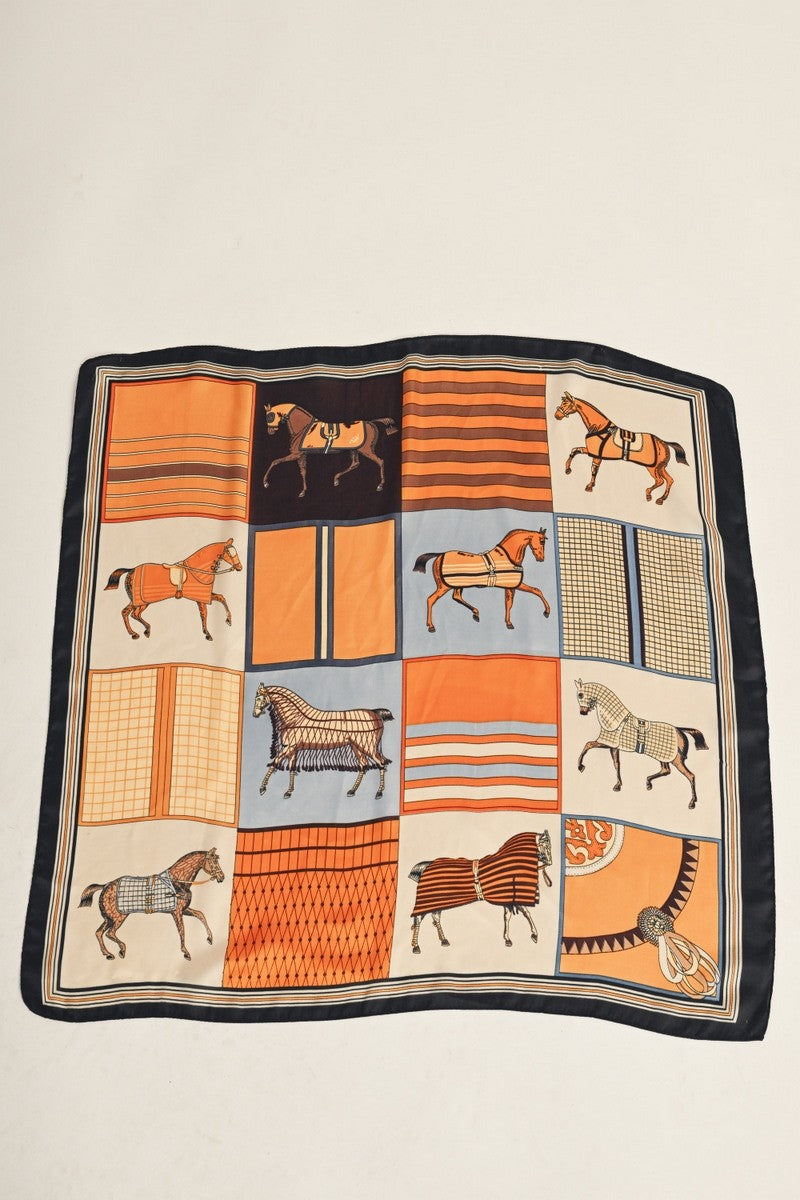 Equestrian Elegant Silk Scarf