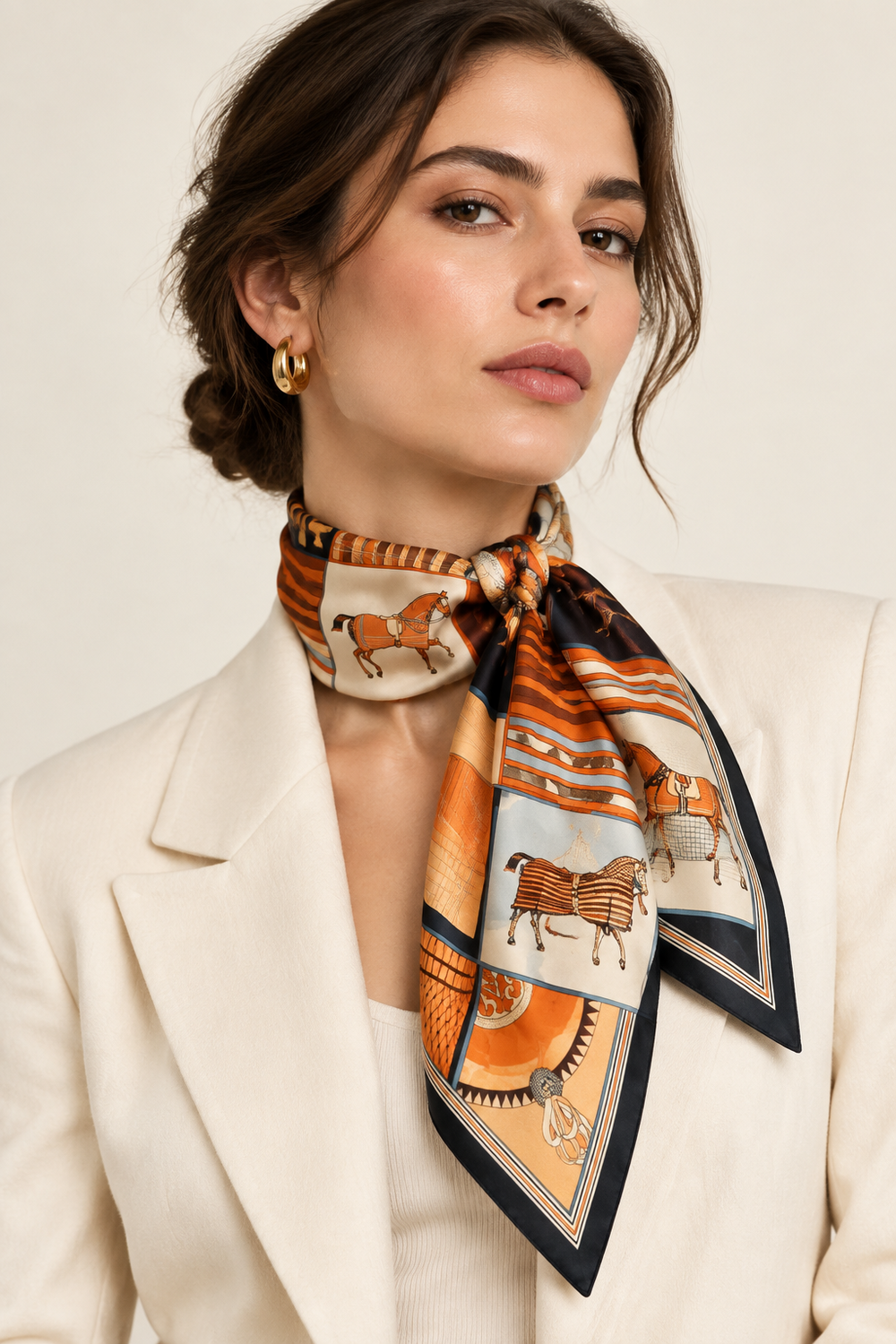 Equestrian Elegant Silk Scarf