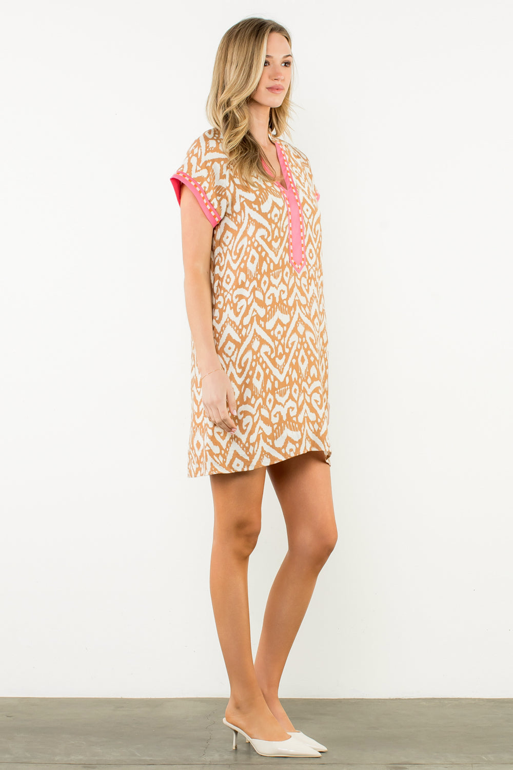 THML Short Sleeve Pattern Dress