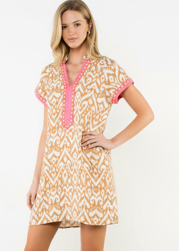 THML Short Sleeve Pattern Dress