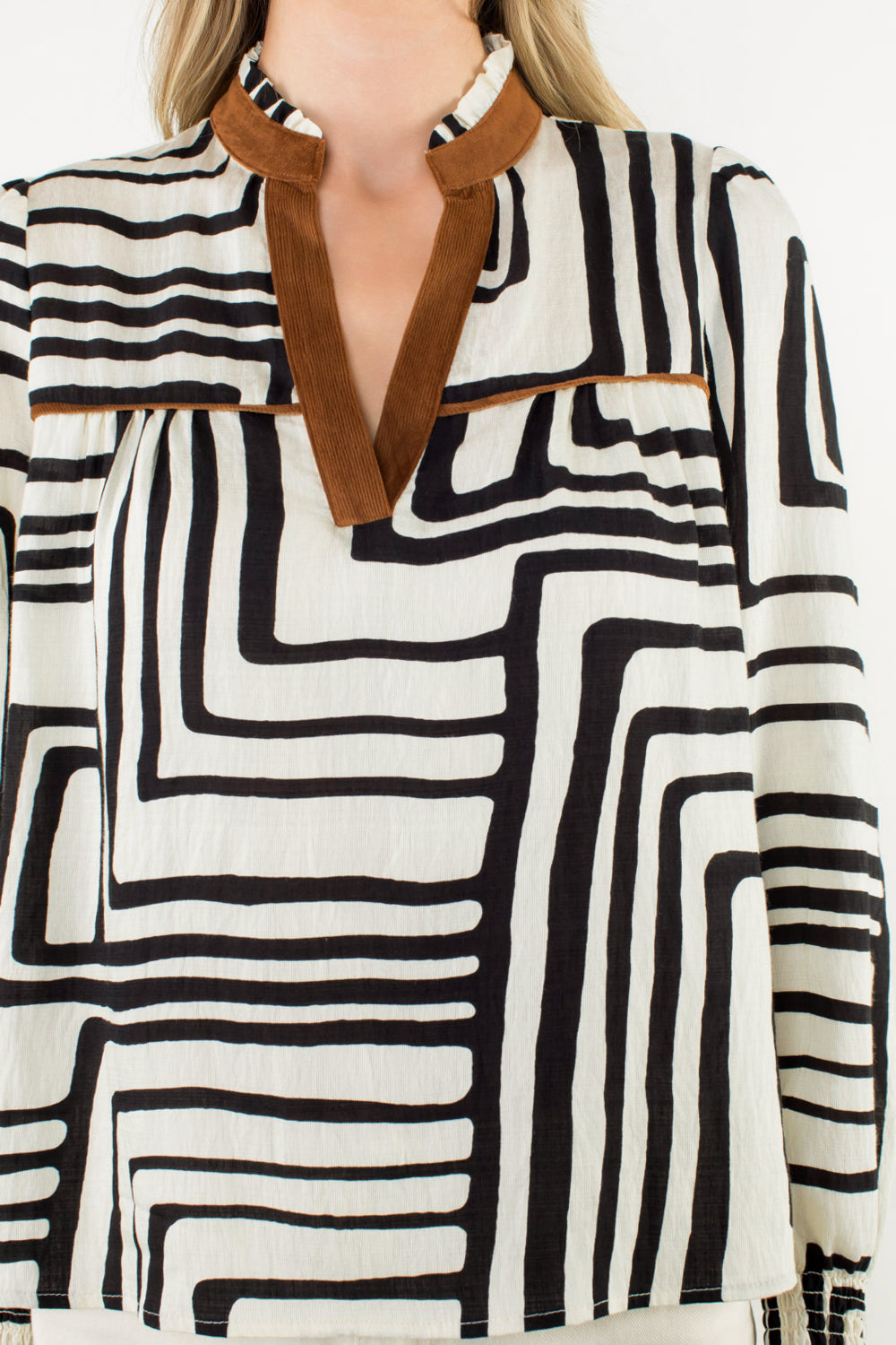 THML Abstract Long Sleeve Top