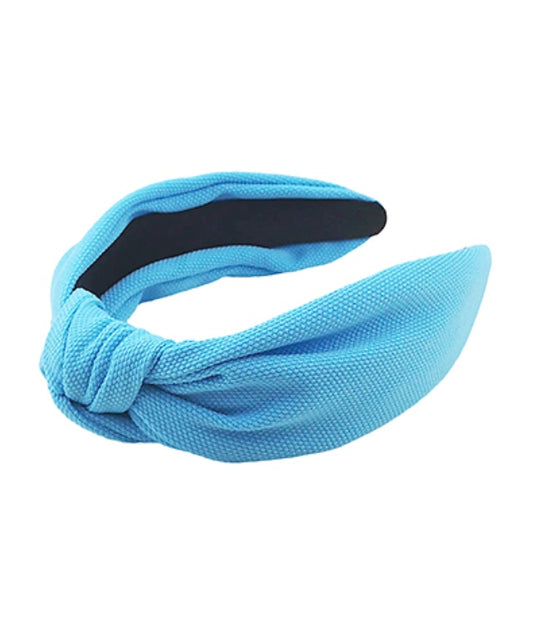 Blue Fabric Knotted Headband