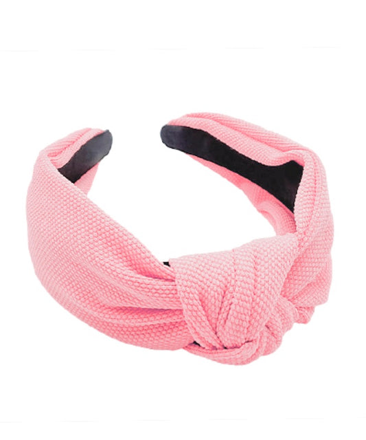 Pink Fabric Knotted Headband