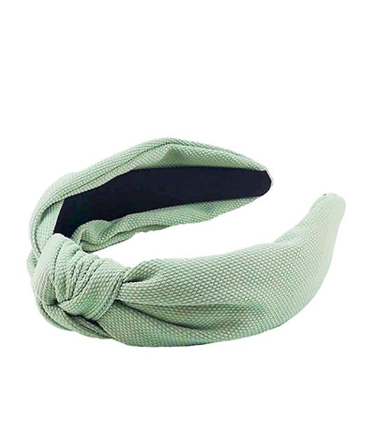 Sage Fabric Knotted Headband