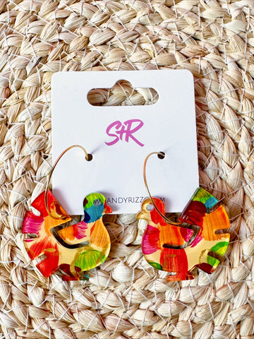 Fall Fest Art Turkey on a Hoop