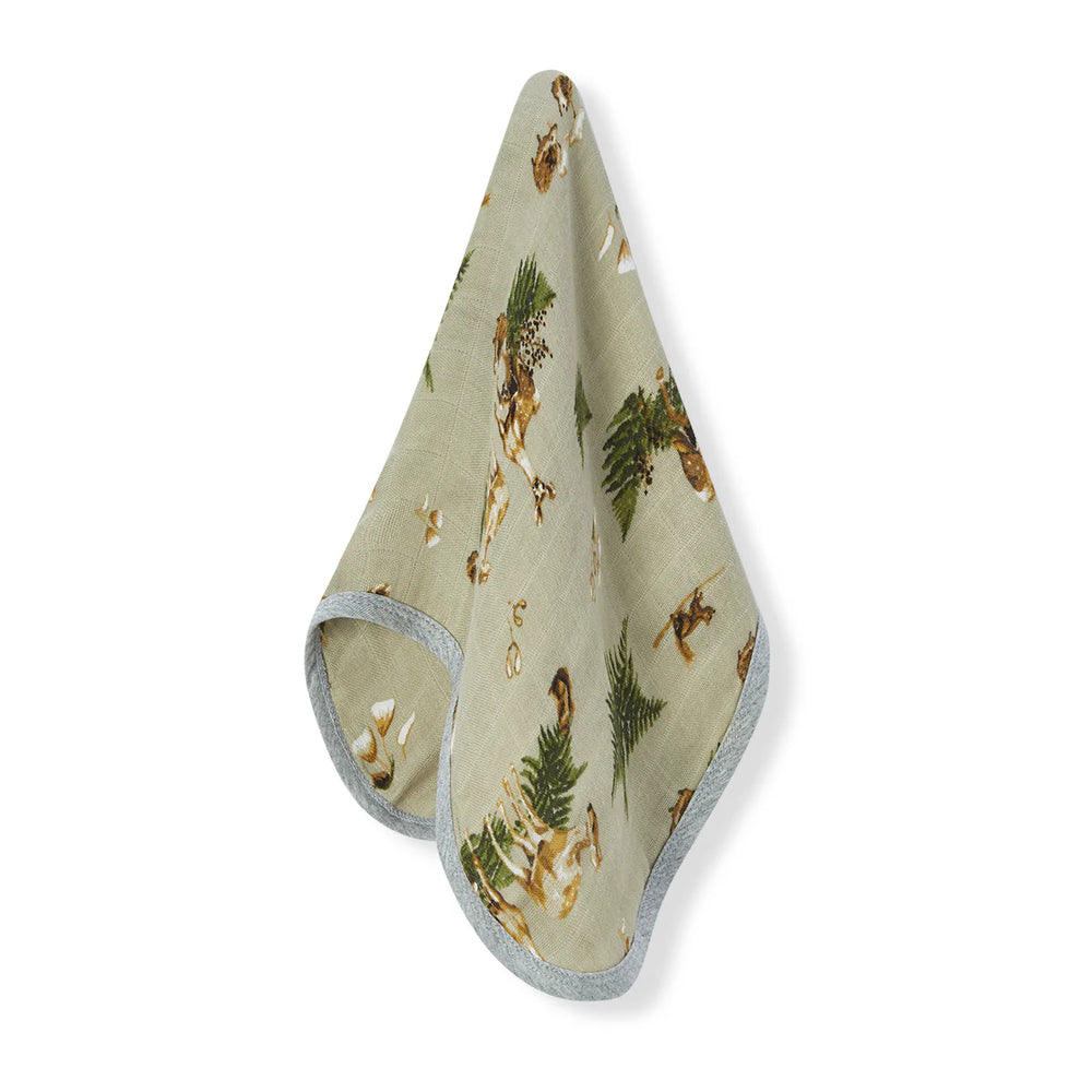 Forest Party Contour Four Layer Burp Cloth