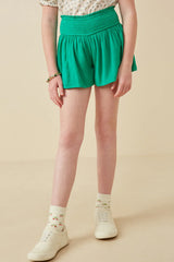 Girls Smocked Waist Soft Short