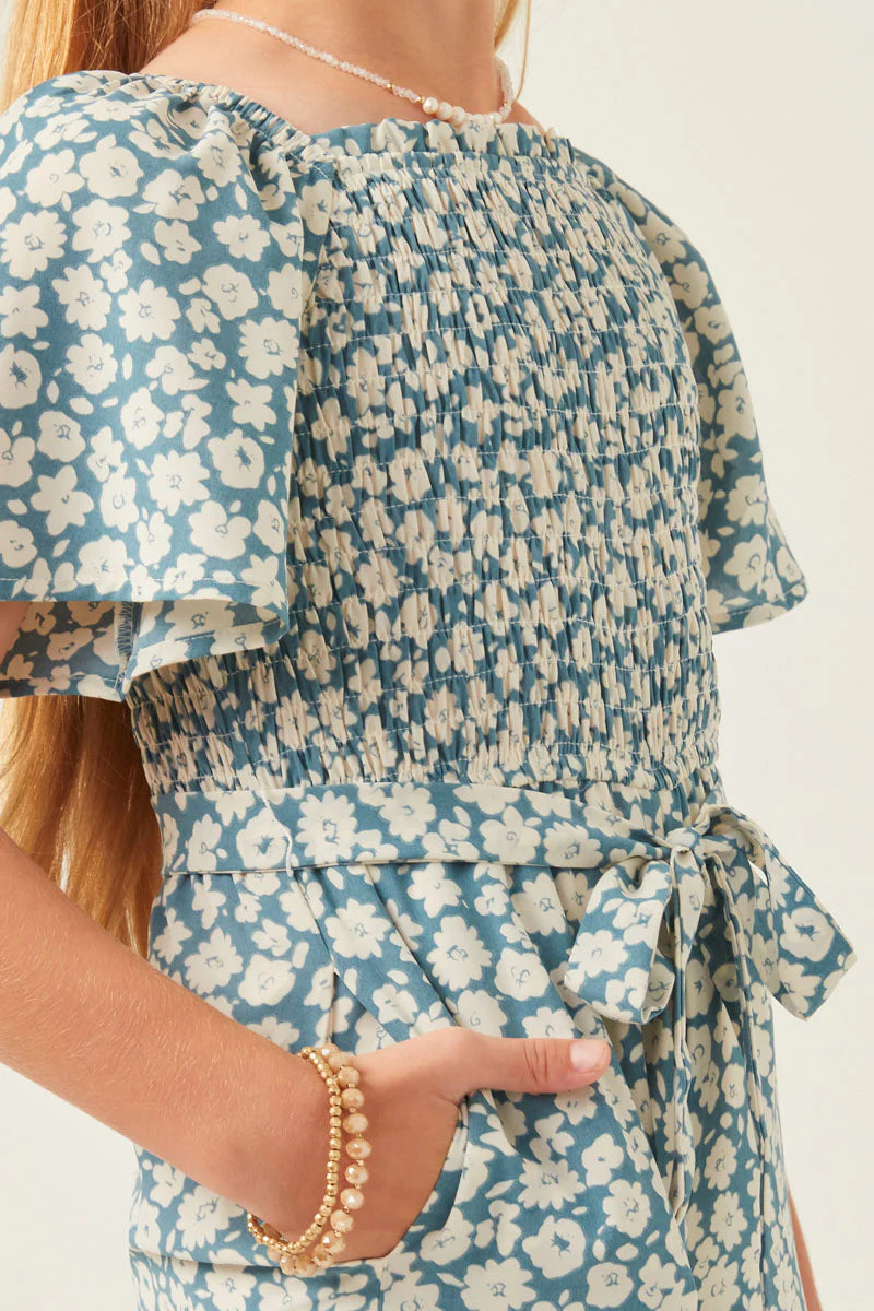 Girls Floral Palazzo Jumper