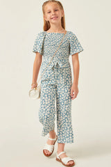 Girls Floral Palazzo Jumper