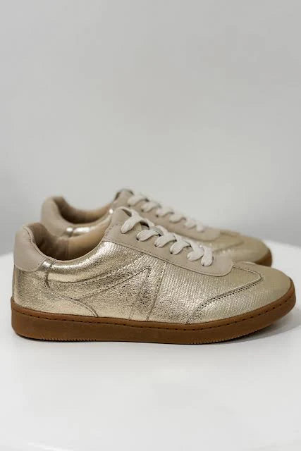 Metallic Gold Sneaker