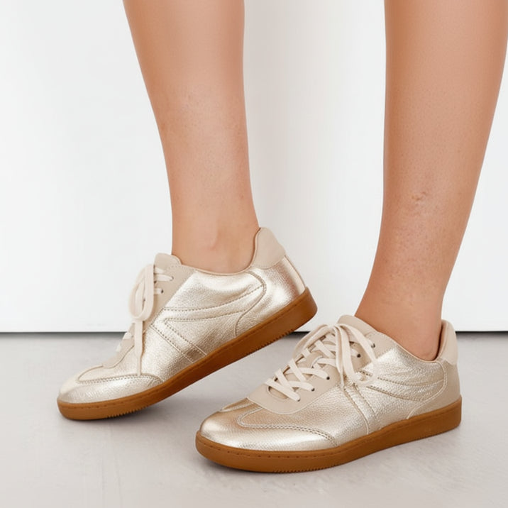 Metallic Gold Sneaker