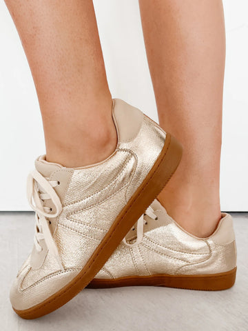 Metallic Gold Sneaker