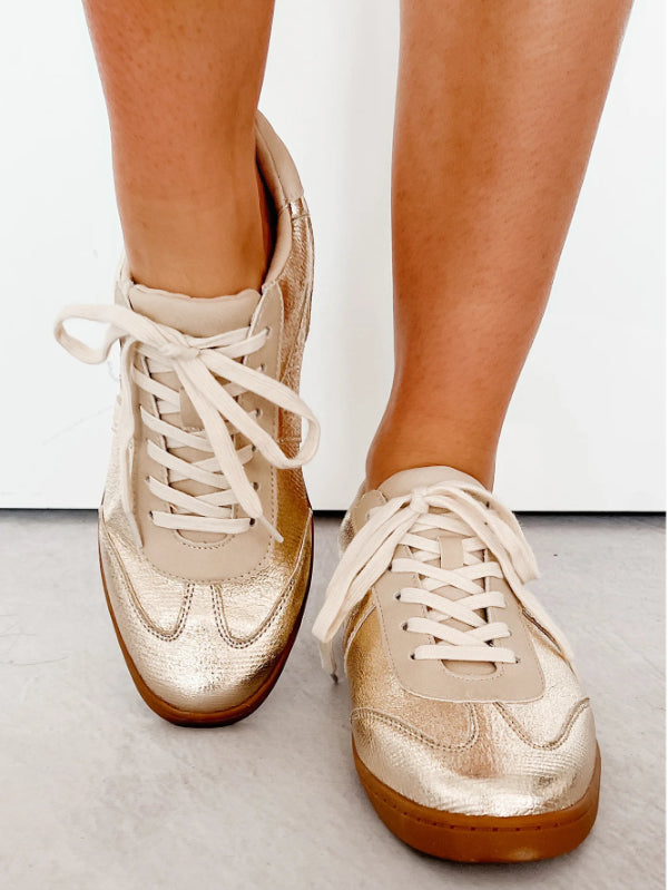 Metallic Gold Sneaker