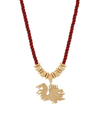 Gamecock Cord Necklace Garnet