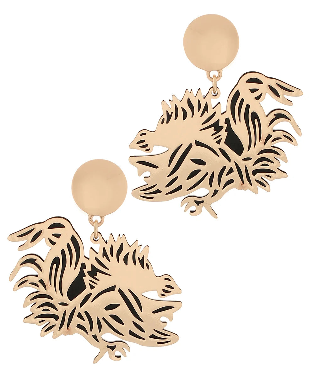 Gamecock Filigree Earrings