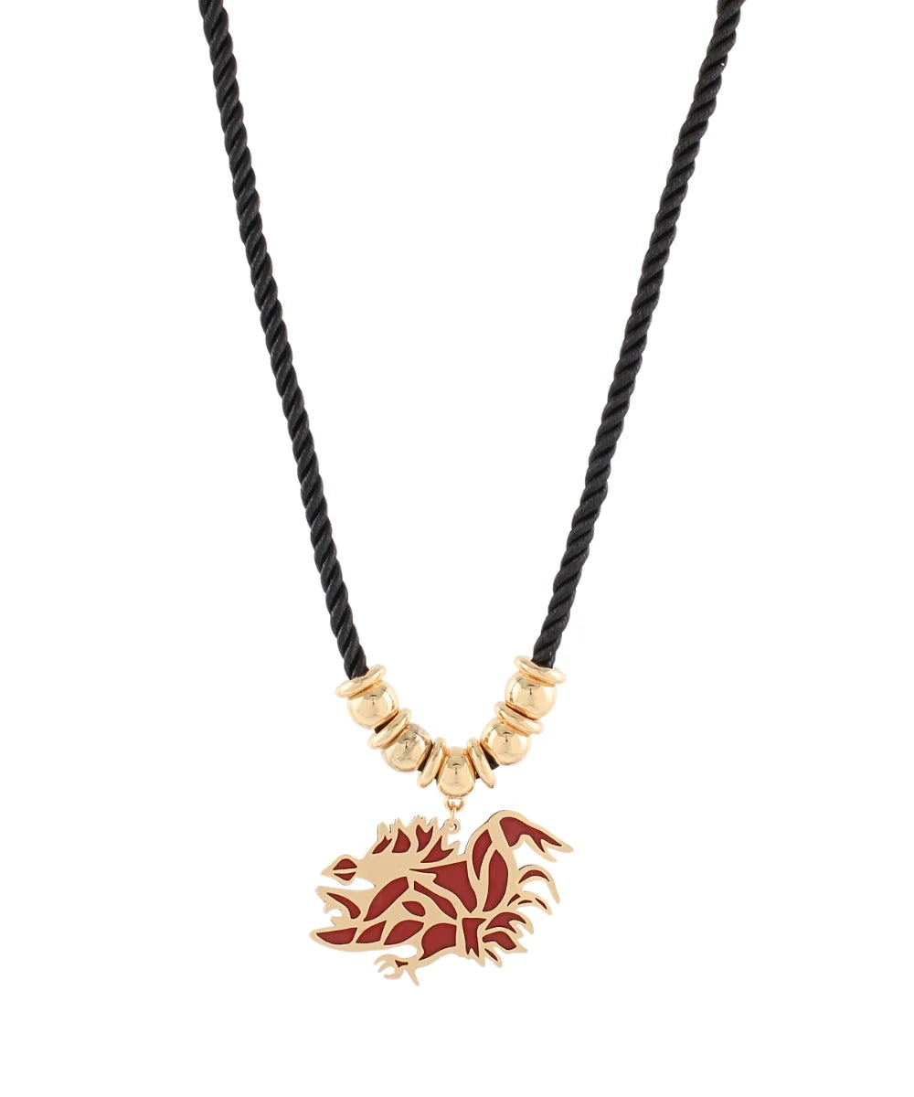 Gamecock Cord Filigree Necklace