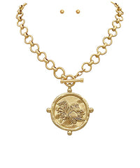 Gamecock Pendant Necklace Set