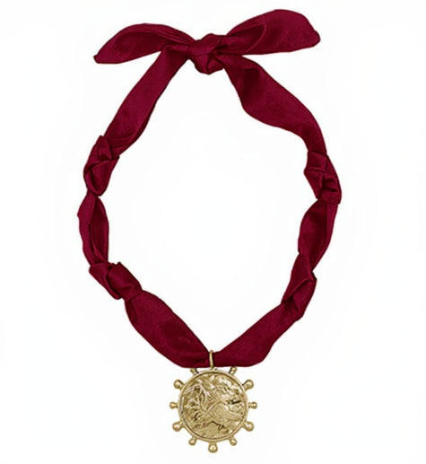 Gamecock Pendant Scarf Necklace