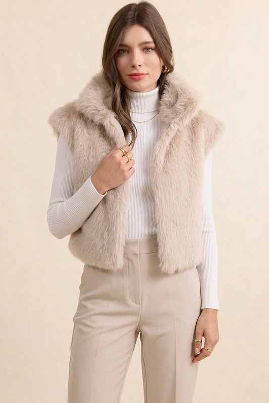 Georgette Faux Fur Vest