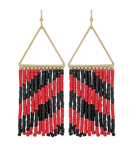 Georgia Seed Bead Tassel Earrings