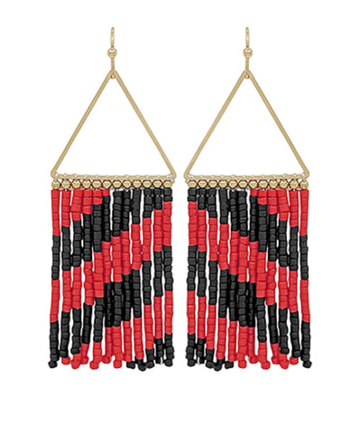 Georgia Seed Bead Tassel Earrings
